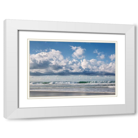USA-California-La Jolla Waves at La Jolla Shores Beach White Modern Wood Framed Art Print with Double Matting by Collins, Ann