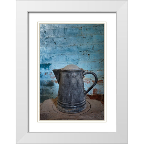 Saloon interior-Bodie State Historic Park-California White Modern Wood Framed Art Print with Double Matting by Jones, Adam