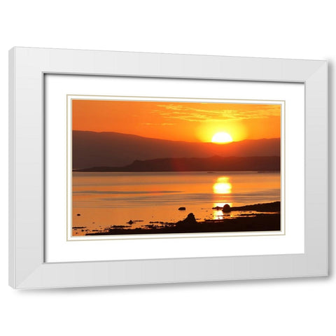 Sunrise-Mono Lake-California White Modern Wood Framed Art Print with Double Matting by Jones, Adam