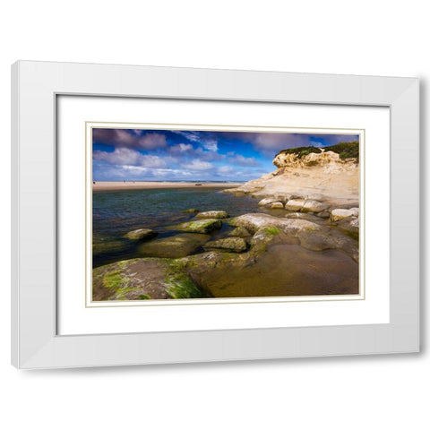 San Gregorio Beach-Big Sur-California-USA White Modern Wood Framed Art Print with Double Matting by Miller, Anna