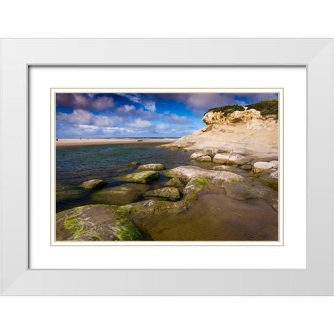 San Gregorio Beach-Big Sur-California-USA White Modern Wood Framed Art Print with Double Matting by Miller, Anna
