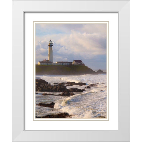 Pigeon Point Lighthouse-Big Sur-California-USA White Modern Wood Framed Art Print with Double Matting by Miller, Anna