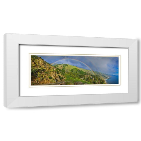 Rainbow-Big Sur Area-California-USA White Modern Wood Framed Art Print with Double Matting by Miller, Anna