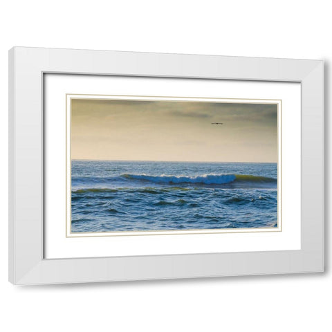 Large Waves on Rockaway Beach-Pacifica-California-USA White Modern Wood Framed Art Print with Double Matting by Miller, Anna