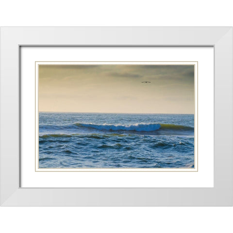 Large Waves on Rockaway Beach-Pacifica-California-USA White Modern Wood Framed Art Print with Double Matting by Miller, Anna