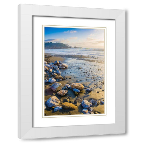 Rockaway Beach-Pacifica-California-USA White Modern Wood Framed Art Print with Double Matting by Miller, Anna