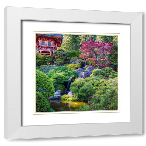 Pagoda-Japanese Tea Garden-Golden Gate Park-San Francisco-California-USA White Modern Wood Framed Art Print with Double Matting by Miller, Anna