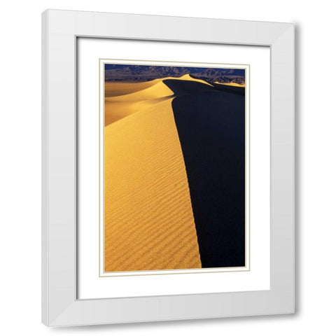 CA, Death Valley NP Patterns on Sand Dunes White Modern Wood Framed Art Print with Double Matting by Welling, Dave