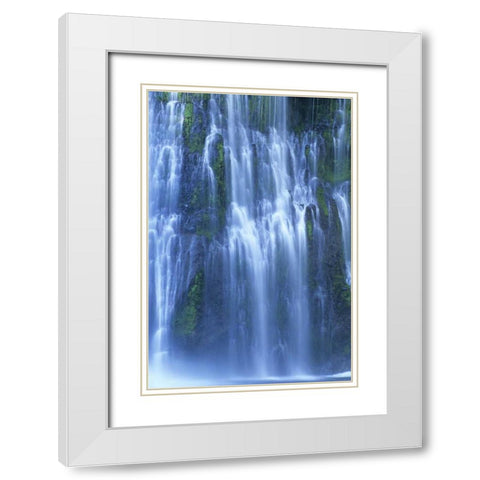 CA, McArthur-Burney Falls SP Burney Falls White Modern Wood Framed Art Print with Double Matting by Welling, Dave