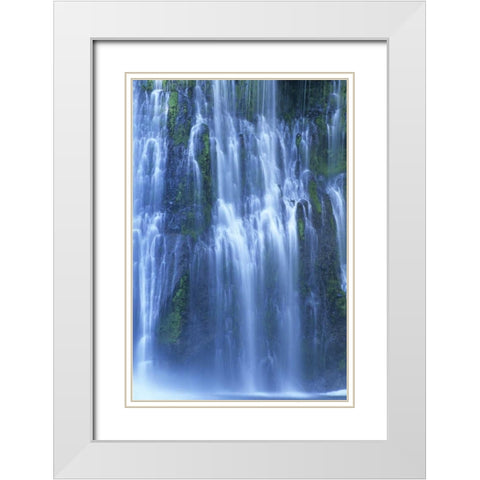 CA, McArthur-Burney Falls SP Burney Falls White Modern Wood Framed Art Print with Double Matting by Welling, Dave