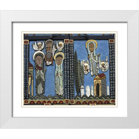 Massachusetts, Welfleet Door of a Church White Modern Wood Framed Art Print with Double Matting by Noble Gardner, Nancy