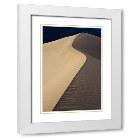 CA, Death Valley NP Dune ridge in morning light White Modern Wood Framed Art Print with Double Matting by Young, Bill