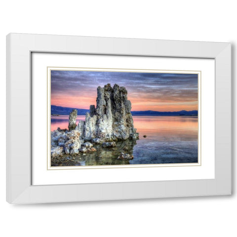 California, Mono Lake Sunrise on tufa formations White Modern Wood Framed Art Print with Double Matting by Carter, Jean