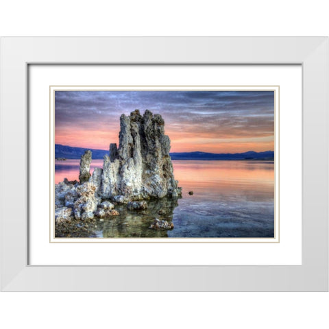 California, Mono Lake Sunrise on tufa formations White Modern Wood Framed Art Print with Double Matting by Carter, Jean