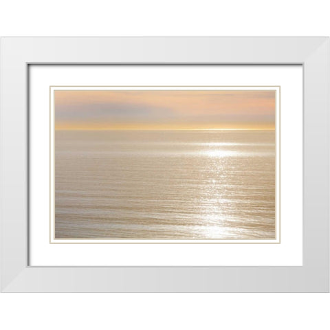 USA, California, La Jolla Sunset on ocean White Modern Wood Framed Art Print with Double Matting by Paulson, Don