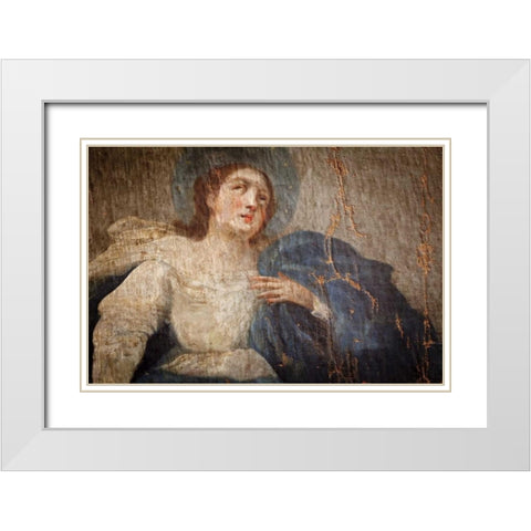 CA, Jolon, Painting of The Assumption White Modern Wood Framed Art Print with Double Matting by Paulson, Don