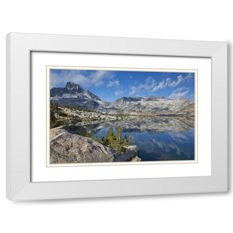 CA, Inyo NF Landscape of Thousand Island Lake White Modern Wood Framed Art Print with Double Matting by Paulson, Don