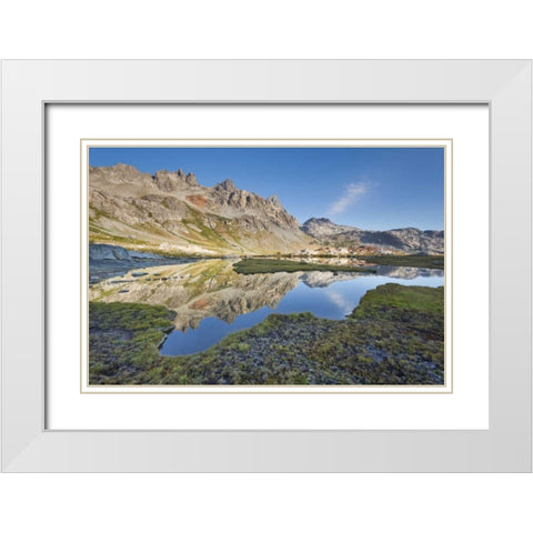 California, Inyo NF Tarn above Ediza Lake White Modern Wood Framed Art Print with Double Matting by Paulson, Don