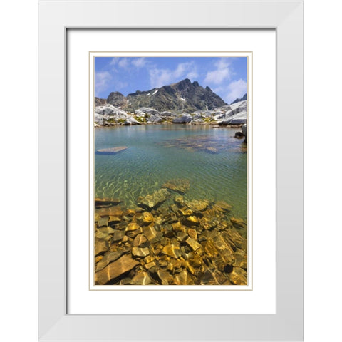 California, Inyo NF Tarn near Nydiver Lakes White Modern Wood Framed Art Print with Double Matting by Paulson, Don