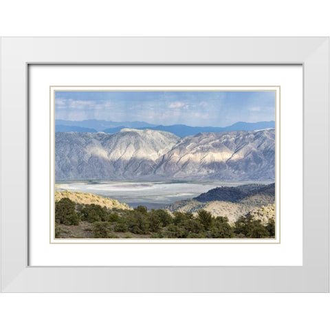 CA, Inyo NF Inyo Mountains at sunrise White Modern Wood Framed Art Print with Double Matting by Paulson, Don