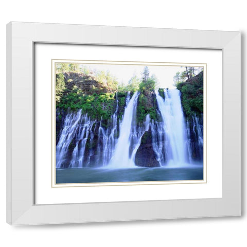 California, McArthur-Burney Falls, Burney Falls White Modern Wood Framed Art Print with Double Matting by Talbot Frank, Christopher