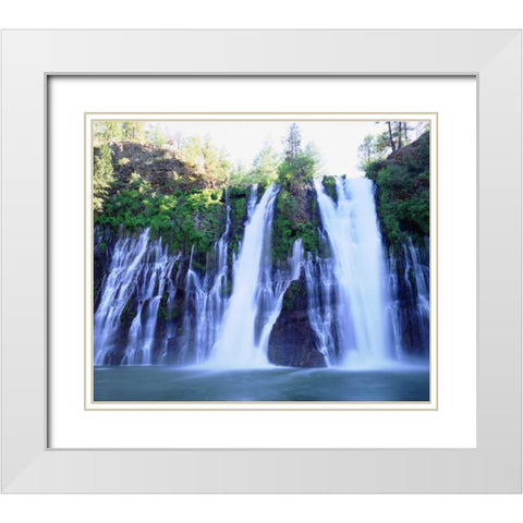 California, McArthur-Burney Falls, Burney Falls White Modern Wood Framed Art Print with Double Matting by Talbot Frank, Christopher