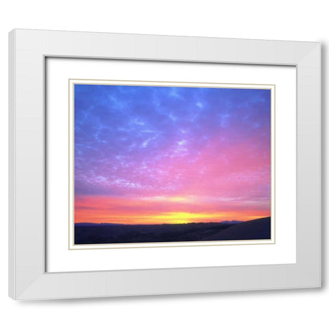 CA, San Diego, Sunrise Clouds over the desert White Modern Wood Framed Art Print with Double Matting by Talbot Frank, Christopher