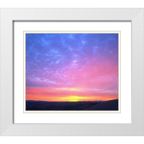 CA, San Diego, Sunrise Clouds over the desert White Modern Wood Framed Art Print with Double Matting by Talbot Frank, Christopher