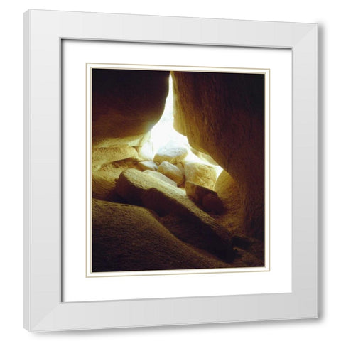 USA, California, San Diego Granite Wind Cave White Modern Wood Framed Art Print with Double Matting by Talbot Frank, Christopher