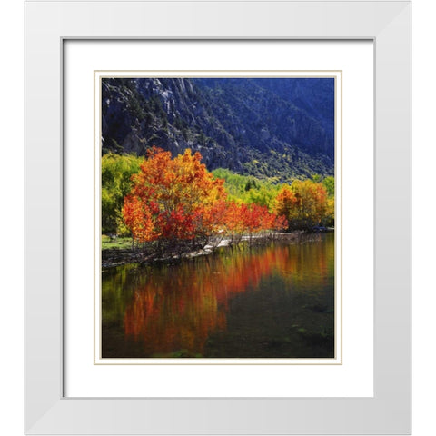 California, Autumn in the Sierra Nevada Mts White Modern Wood Framed Art Print with Double Matting by Talbot Frank, Christopher