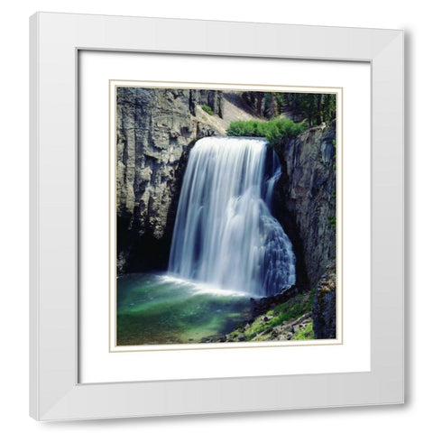 California, Sierra Nevada Rainbow Falls White Modern Wood Framed Art Print with Double Matting by Talbot Frank, Christopher