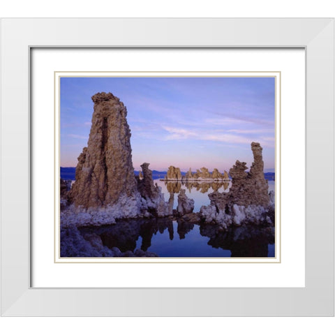 California Tufa Formations on Mono Lake White Modern Wood Framed Art Print with Double Matting by Talbot Frank, Christopher