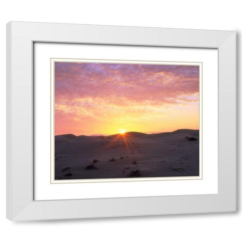 USA, California, Glamis Sand Dunes at Sunrise White Modern Wood Framed Art Print with Double Matting by Talbot Frank, Christopher