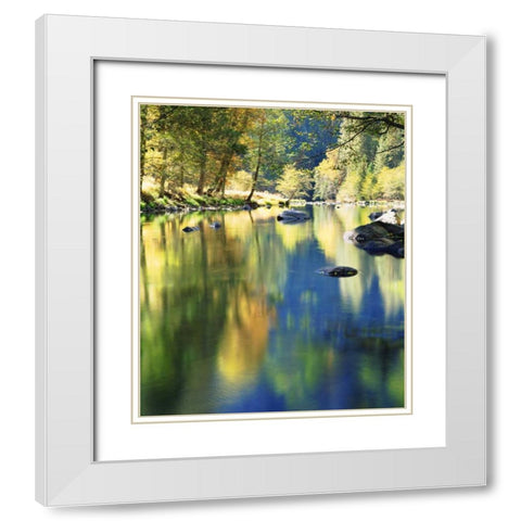 CA, Yosemite Autumn around the Merced River White Modern Wood Framed Art Print with Double Matting by Talbot Frank, Christopher