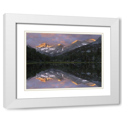 USA, California Marsh Lake at sunrise White Modern Wood Framed Art Print with Double Matting by Flaherty, Dennis