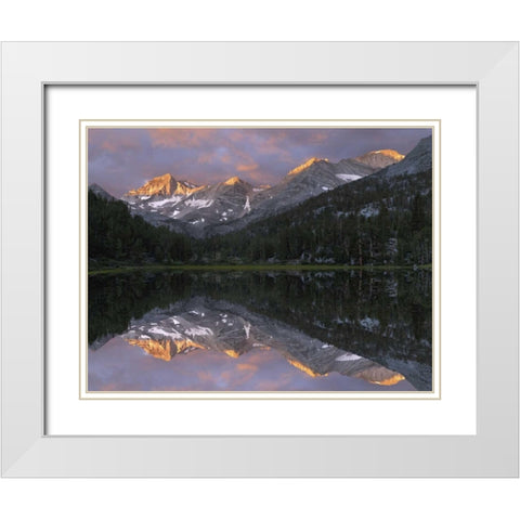 USA, California Marsh Lake at sunrise White Modern Wood Framed Art Print with Double Matting by Flaherty, Dennis