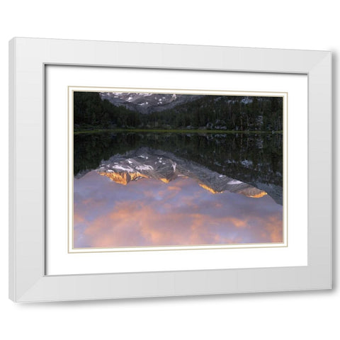 USA, California Marsh Lake at sunrise White Modern Wood Framed Art Print with Double Matting by Flaherty, Dennis