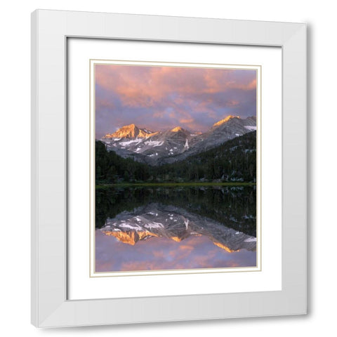 USA, California Marsh Lake at sunrise White Modern Wood Framed Art Print with Double Matting by Flaherty, Dennis