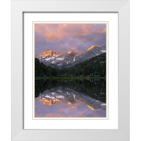 USA, California Marsh Lake at sunrise White Modern Wood Framed Art Print with Double Matting by Flaherty, Dennis