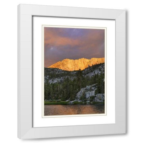 USA, California Marsh Lake at sunrise White Modern Wood Framed Art Print with Double Matting by Flaherty, Dennis