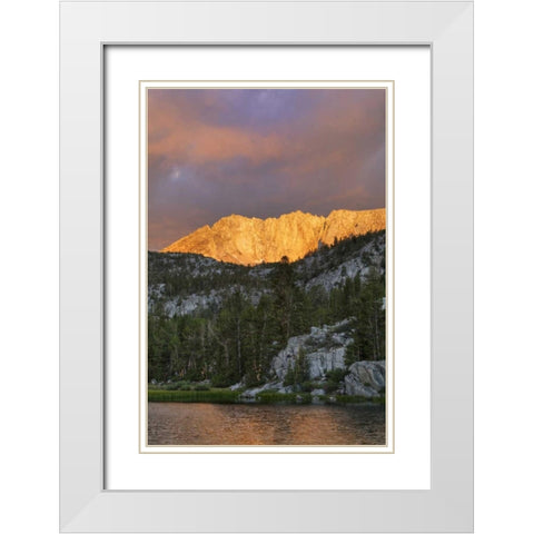 USA, California Marsh Lake at sunrise White Modern Wood Framed Art Print with Double Matting by Flaherty, Dennis