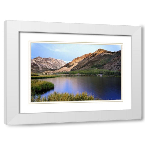 California, Bishop North Lake at sunrise White Modern Wood Framed Art Print with Double Matting by Flaherty, Dennis