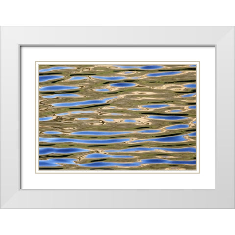USA, California Reflections in a mountain lake White Modern Wood Framed Art Print with Double Matting by Flaherty, Dennis
