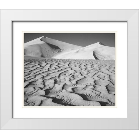CA, Death Valley NP Eureka Sand Dunes White Modern Wood Framed Art Print with Double Matting by Flaherty, Dennis