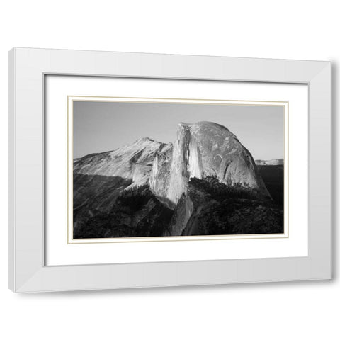CA, Yosemite Half Dome seen from Glacier Point White Modern Wood Framed Art Print with Double Matting by Flaherty, Dennis