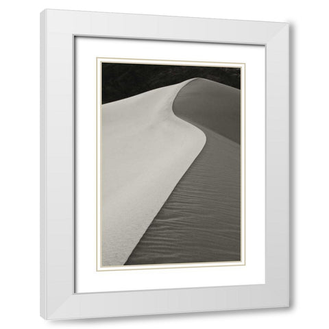 CA, Death Valley S-shaped dune ridge in morning White Modern Wood Framed Art Print with Double Matting by Young, Bill