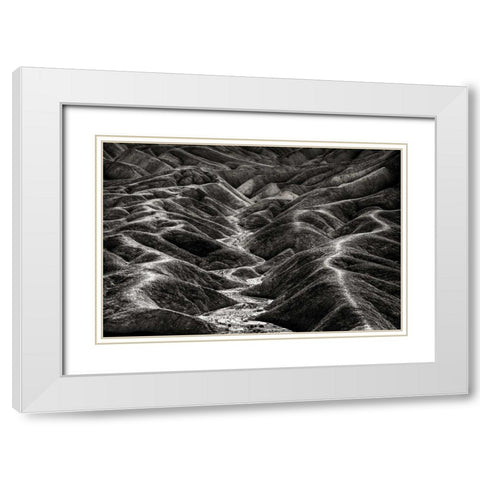 CA, Death Valley Overview of desolate landscape White Modern Wood Framed Art Print with Double Matting by Young, Bill
