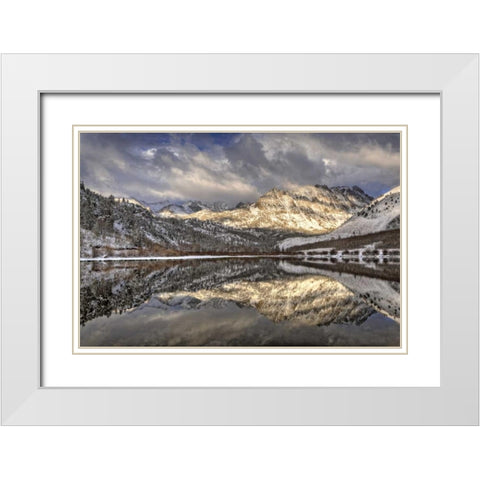 California, Sierra Nevada Spring at North Lake White Modern Wood Framed Art Print with Double Matting by Flaherty, Dennis