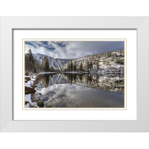 California, Sierra Nevada Spring at North Lake White Modern Wood Framed Art Print with Double Matting by Flaherty, Dennis