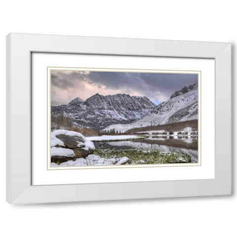 California, Sierra Nevada Spring at North Lake White Modern Wood Framed Art Print with Double Matting by Flaherty, Dennis